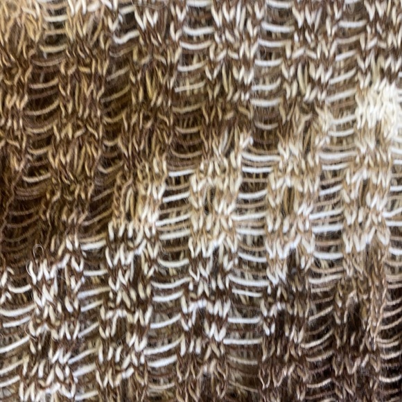 Alpaca Genuino Peruvian scarf. Brown and white - Picture 3 of 4